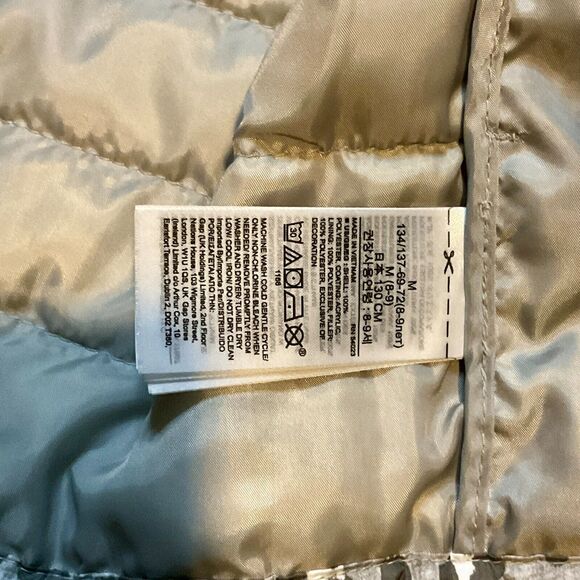 GAP KIDS GIRLS COLDCONTROL LIGHTWEIGHT PUFFER Jacket Quilted Coat SIZE Medium - Picture 5 of 9